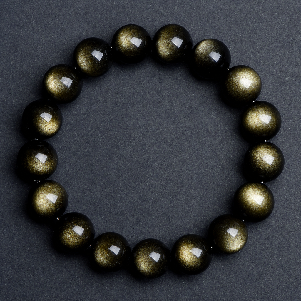 Guochao Style 7A Grade Double-Eyed Silver Obsidian Bracelet | Silver Cat's Eye Cool Beaded Bracelet | Unisex Zodiac Year Lucky Charm | Social Media Viral Hit